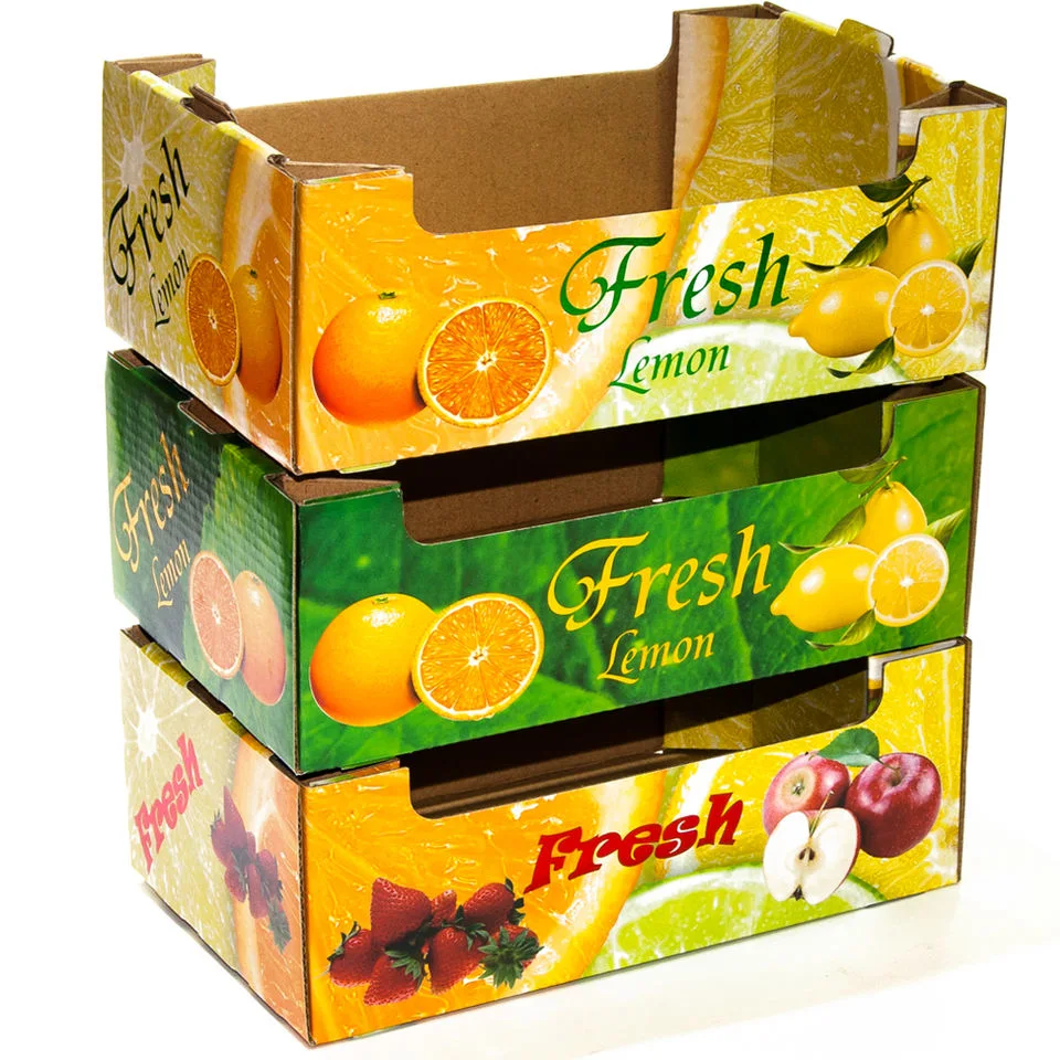 OEM Folding Corrugated Box Fresh Fruit and Vegetable Packaging Corrugated Cardboard Vegetable Box