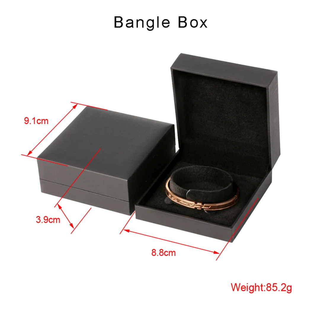 Wholesale Black Leatherette Paper Jewelry Box for Earring /Bangle /Bracelet /Pendant /Ring /Jewelry Packaging Box