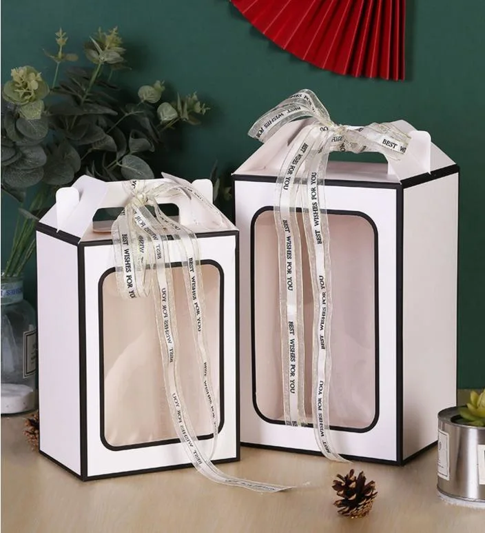 New Gift Box Packing Box Birthday Beautiful PVC Box Handbag Box Paper Box Creative Box