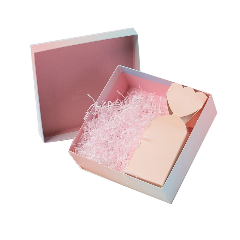 Custom Luxury Wedding Birthday Party Gift Box Packaging Pink Cardboard Gift Box with One Lid