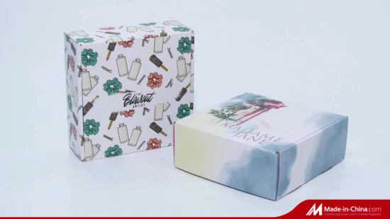 Impressão personalizada Ecommerce Caixas de papel ondulado Papelão reciclado Zipper Tear Strip Mailer Embalagens Caixa de transporte Logotipo personalizado