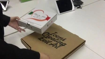 Caixa de pizza de papel ondulado reciclável personalizada barata para embalagem