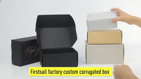 Firstsail design personalizado barato vestuário durável caixa de papelão caixa de papel meias de envio de roupas caixas de papelão cor amarela