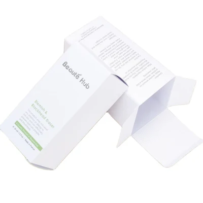 Caixa de papelão elegante para embalagens de cosméticos para cuidados com a pele