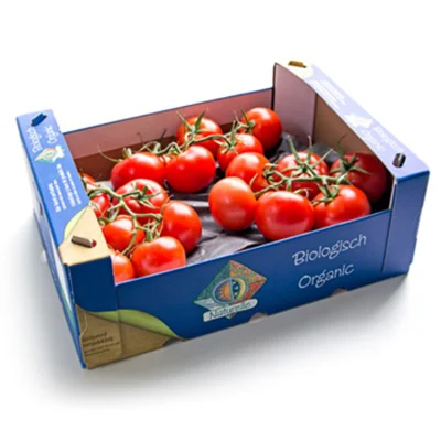 Caixa de papelão ondulado dobrável OEM Embalagem de frutas e vegetais frescos Caixa de papelão ondulado para vegetais